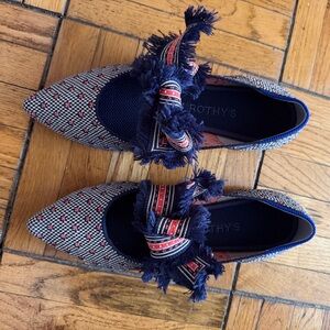 Rothy's Coral Dot Pointed Toe Flats